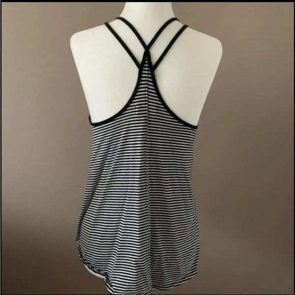 Billabong Black & white striped Knit Racerback Tank Top in size Medium - Picture 7 of 9